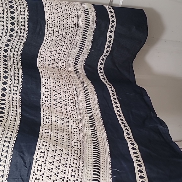 ADRIANNA PAPELL WOMEN'S DENIM FIT AND FLARE INDIGO LACE TRIM DRESS SIZE 6 - Picture 8 of 14